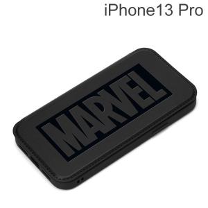 MARVEL iPhone 13 Pro用 ガラスフリップケース ヴェノム PG-DGF21N21VEN｜bigstar