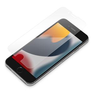 iPhone SE3/SE2/8/7/6s/6 ガイドフレーム付 液晶全面保護ガラス ブルーライト低減/光沢 PG-22MGL03FBL (メール便送料無料)｜bigstar