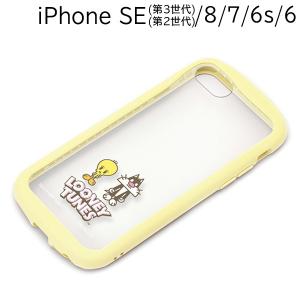 ルーニー・テューンズ iPhone SE3/SE2/8/7/6s/6 ガラスタフケース アイボリー PG-WGT22M04LNT (メール便送料無料)｜bigstar