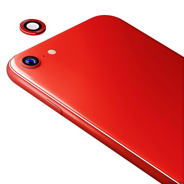 iPhone SE3/SE2/8/7 カメラレンズプロテクター レッド PG-22MCH03RD (...