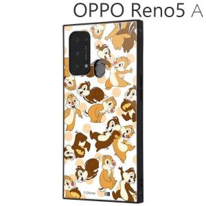 ディズニー OPPO Reno5 A 耐衝撃ハイブリッドケース KAKU チップとデール/ツインズ　IQ-DOPR5AK3TB/CD003 (メール便送料無料)｜bigstar