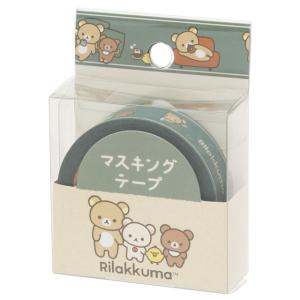 リラックマ BASIC RILAKKUMA HOME CAFEテーマ シールマーケット マスキングテープ　SE59202｜bigstar