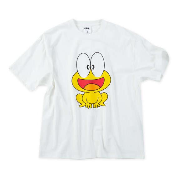 大きいサイズ メンズ ど根性ガエル 天竺半袖Tシャツ ホワイト