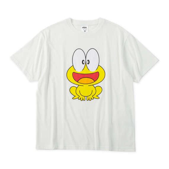 大きいサイズ メンズ ど根性ガエル 天竺半袖Tシャツ ホワイト