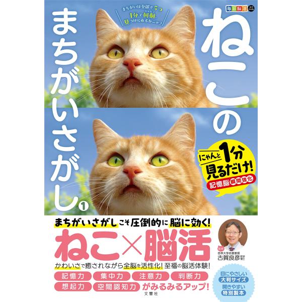 毎日脳活スペシャル　ねこのまちがいさがし１　にゃんと１分見るだけ 記憶脳瞬間強化