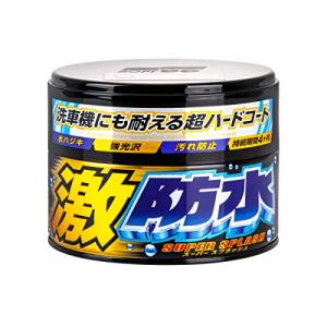 ソフト99(SOFT99) ワックス WAX 激防水WAX ダーク&メタリック 300g 自動車塗膜の保護・艶出し用 スポンジ 00347｜bigsun7