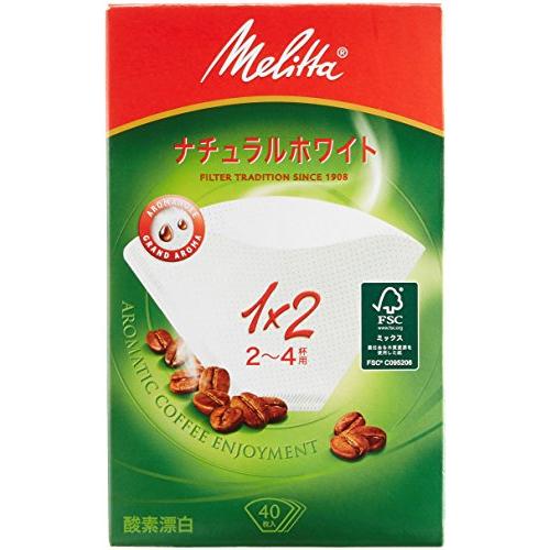 メリタ Melitta コーヒー フィルター ペーパー 2*4杯用 1*2 用 40枚入り アロマジ...