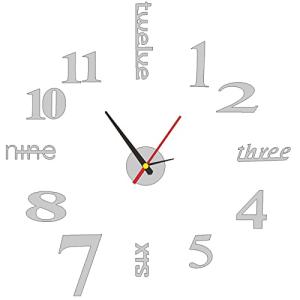 壁掛け時計 掛け時計 手作り DIY お洒落 壁時計 インテリア 室内 静音 ウォールクロック ウォールステッカー 数字 英語 時計 自由 制作 設置 シンプル 部屋装飾｜bigsun7