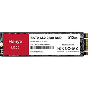 Hanye SSD 512GB 内蔵 SATA M.2 2280 SATA III 6.0Gb/s M200 メーカー3年保証 国内サポート｜bigsun7