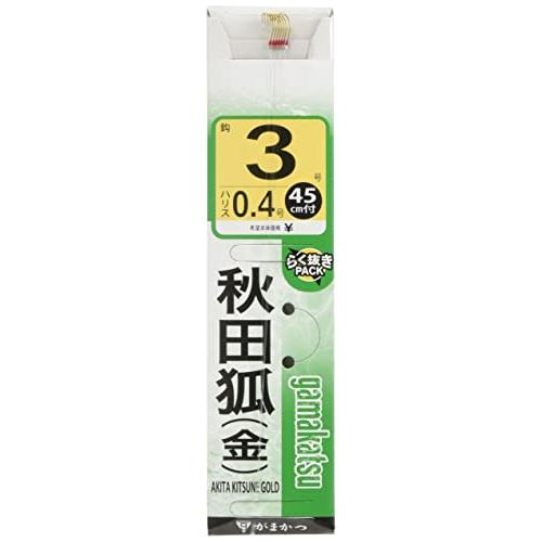 がまかつ(Gamakatsu) 糸付 秋田狐 -ハリス0.4 釣り針 各種