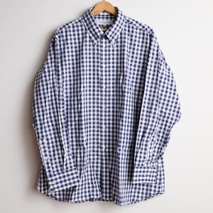 【30%オフセール！】INDIVIDUALIZED SHIRT インディヴィデュアライズドシャツ   ビッグギンガムチェックシャツ　ビッグサイズ　大きいサイズ　大きなサイズ｜bigtaffy