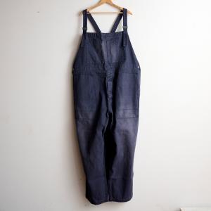 ５６サイズ　大きいサイズ　LYBRO by Nigel Cabourn / ライブロ　バイ　ナイジェルケーボン キャンバス / P-55 LYBRO DUNGAREE -CANVAS ダークネイビー｜bigtaffy