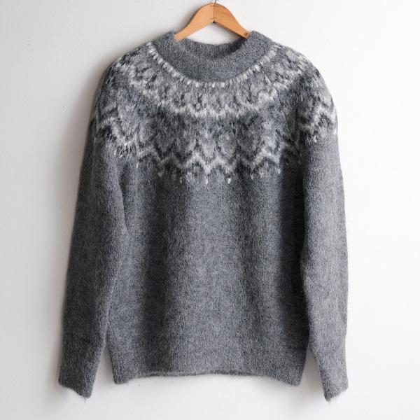 【30%off】SLOANE スローン　3Gヨーク編み アルパカ×ウール ノルディッククルーネック　...