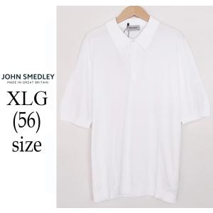 XLGサイズ　JOHN SMEDLEY ジョンスメドレー　"ISIS"  シーアイランドコットン　減らし衿ポロ　WHITE　ビッグサイズ　大きいサイズ｜bigtaffy