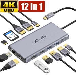 【12in1ハブ】USB Type-C ハブ HDMI 4K DP USB3.0 PD対応 SDカー...
