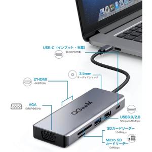 USB 9in1 ハブ USB3.0 変換アダ...の詳細画像2
