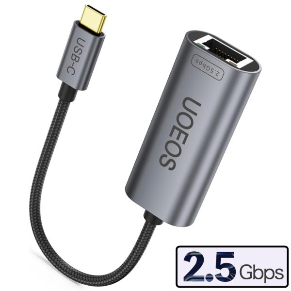 UOEOS 有線LANアダプター 2.5Gbps 超高速通信 USB Type C to RJ45 ...