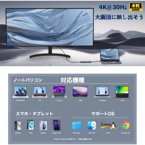 5in1 ハブ USB Type-C USB-...の詳細画像3
