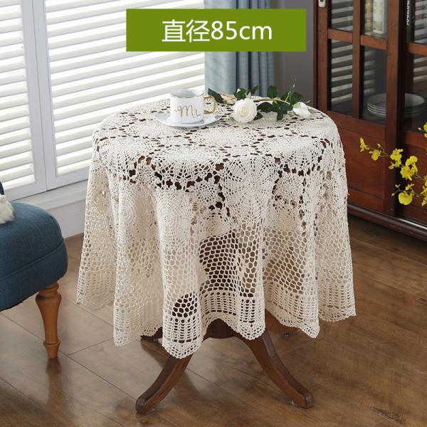 テーブルクロス レース テレビカバー テーブル リネン 北欧 花柄 円 丸型 円形 カバー 花 布 ...