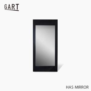 ハス HAS MIRROR 85×180 ミラー スタンドミラー 鏡 全身鏡 姿見 大型 天然木 モダン シンプル モノトーン 黒 ブラック 店舗什器 GART MOSH ガルト モッシュ