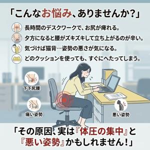 座布団 クッション 椅子 蒸れない 低反発 4...の詳細画像1