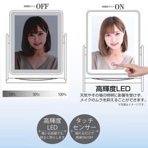 女優ミラー LED ライト付き 卓上鏡 卓上ミ...の詳細画像3