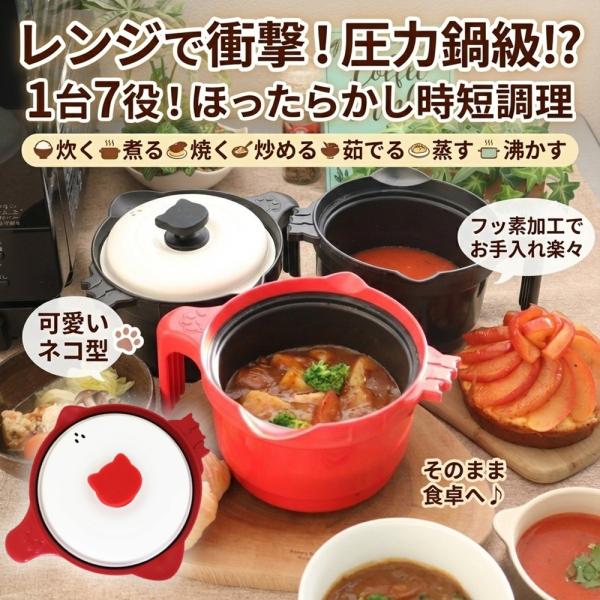 電子レンジ 調理 レンジ マルチポット 1台7役 炊く 煮る 焼く 炒める 茹でる 蒸す 沸かす レ...