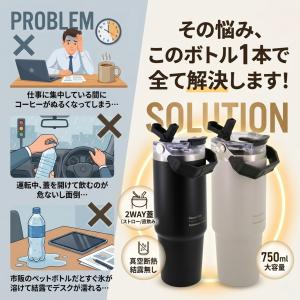 タンブラー ストロー付き 750ml 蓋付き ...の詳細画像1