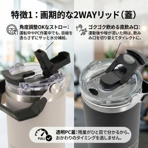 タンブラー ストロー付き 750ml 蓋付き ...の詳細画像2