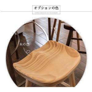 北欧天然木バーチェア木製カウンターチェアおしゃ...の詳細画像2