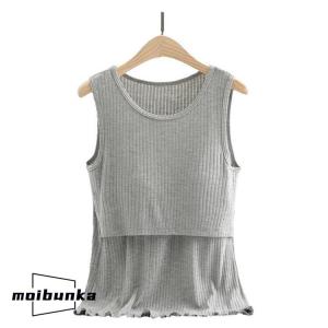 締め付けない胸パッド付き 授乳タンクトップ 授...の詳細画像4