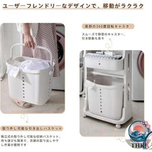 ランドリーワゴン ランドリー バスケット キャ...の詳細画像3