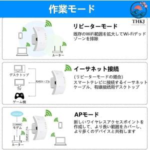 WIFI 中継器 無線 LAN 無線中継機 2...の詳細画像3