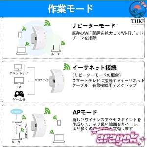 WIFI 中継器 無線 LAN 無線中継機 2...の詳細画像3