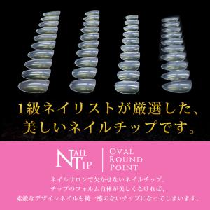 ネイルチップ クリア(オーバルロング0〜9)1...の詳細画像1