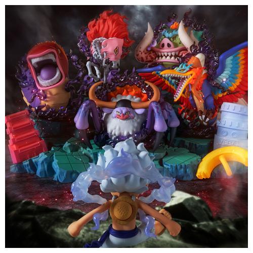 ワンピース ワールドコレクタブルフィギュア PREMIUM-モンキー・D・ルフィVS五老星◆新品Ss