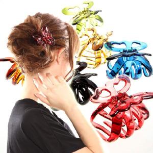 バンスクリップ クリア バタフライ ヘアアクセサリー