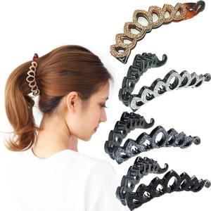 グリッター ティアラ バナナクリップ ヘアアクセサリー｜bijinkoeido