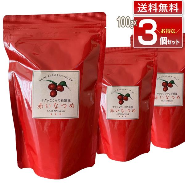 赤いなつめ 100g  3個セット｜マンジェリコン グランドフードホール赤い なつめ ナツメ 赤いナ...