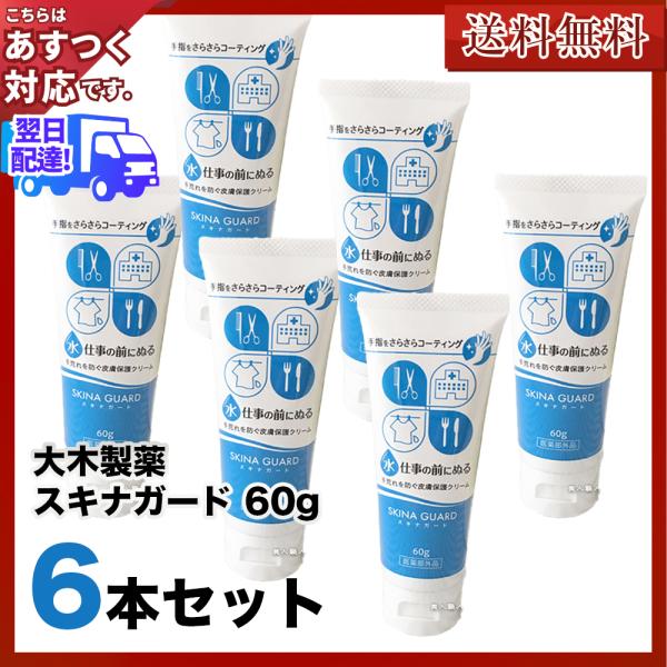 (送料無料)スキナガード 60g 6セット（スキナバリア ハンドバリアプロA）SKINA GUARD...