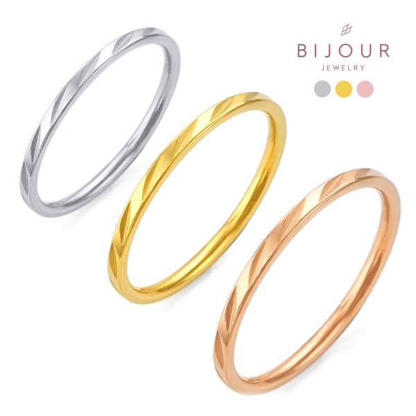 金属アレルギー対応 つけっぱなしOK リング ステンレス シンプル Bijour ビジュール bir...