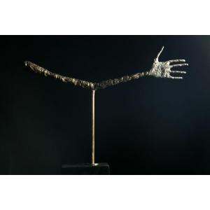 送料無料仏教美術大型水月観音菩薩像細工銅製44cm インテリア家具