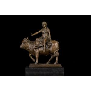 大人気ブロンズ像 山羊に乗る乙女 インテリア 彫刻 銅像 : 永楽美術