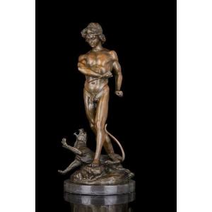 大人気ブロンズ像 山羊に乗る乙女 インテリア 彫刻 銅像 : 永楽