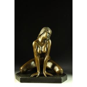 送料無料超人気ブロンズ像 裸婦男根 J.Mavchi 大名品 インテリア家具