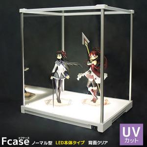 紫外線をカット アクリル コレクションラック LED本体タイプ (背面クリア) フィギュアラック 卓上 UVカット｜bikagu