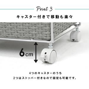湿気に強い人工ラタン ランドリーチェスト 引き...の詳細画像4