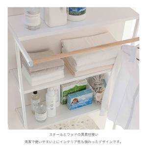 壁に立て掛けるだけ ランドリーシェルフタワー ...の詳細画像4