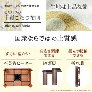選べる北欧柄布団と国産こたつ 大型 折れ脚こた...の詳細画像1