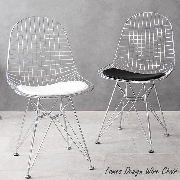 ワイヤーメッシュ イームズチェア リプロダクト デザイナーズチェア おしゃれ ジェネリック クッショ...